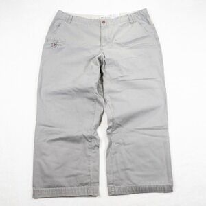 Columbia Outdoor Womens 14 Beige Khaki Utility Cargo Capri Pants Cropped